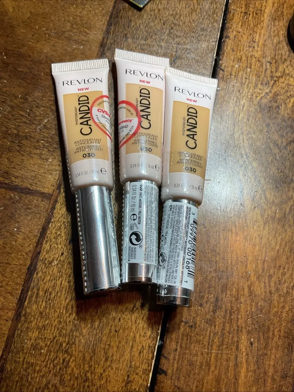 REVLON PhotoReady Candid Antioxidant Concealer 30 New Sealed Set Of 3